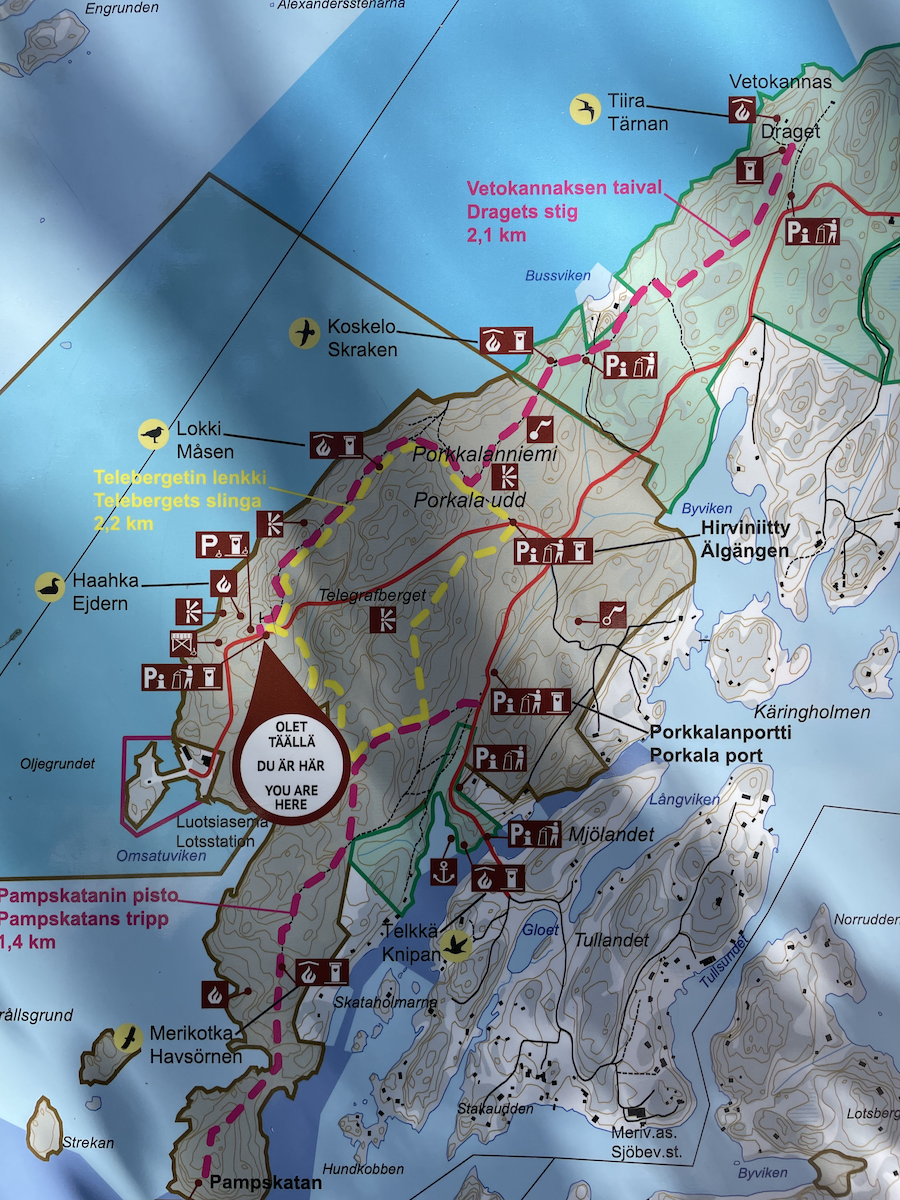 Porkkalanniemi Cliffs Map