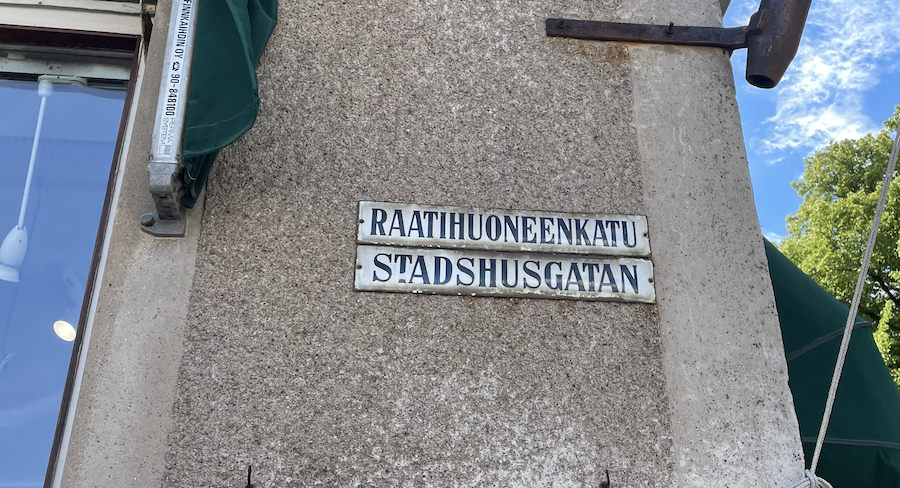 Finnish City streets sign