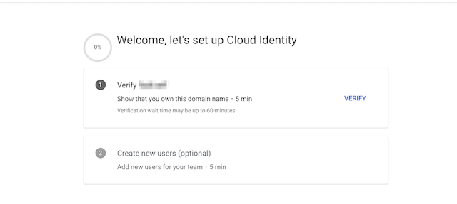 Welcome, let&rsquo;s set up Cloud Identity