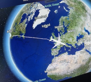 IFE flight map